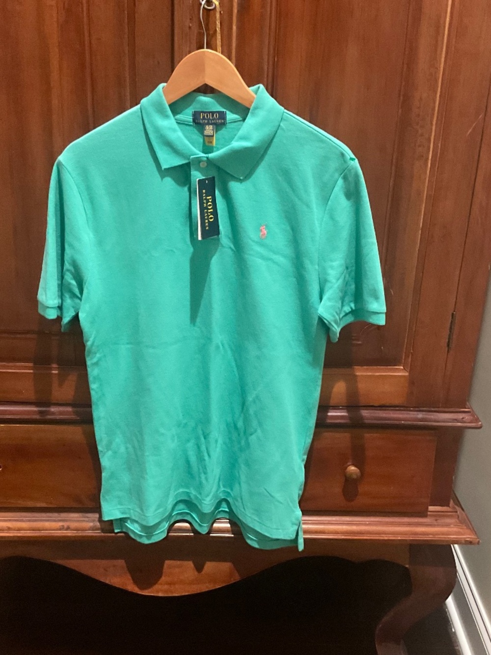 Polo Ralph Lauren Big Boys Short Sleeve Polo Shirt, Mint Green, Size XL( 18-20)